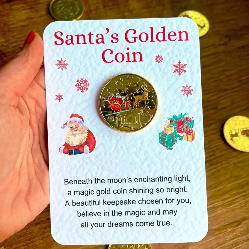 Santa Gold Coins for Christmas Eve Boxes