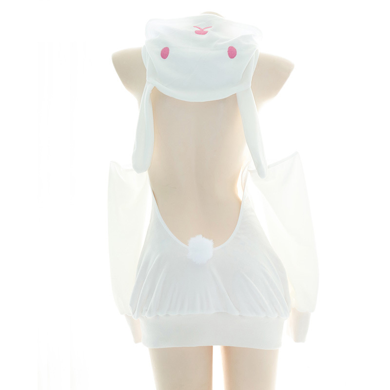 Cat Paw Bunny Ears Halter Lingerie Dress