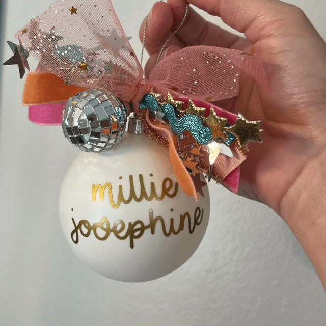 Personalized Preppy Christmas Ornament