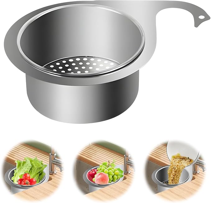 🔥HOT SALE 50% OFF🔥2025 New Swan Stainless Steel Drain Basket Sink Strainer