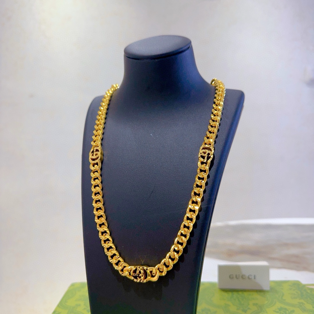 Gucci Anger Forest Double G Single Buckle Necklace