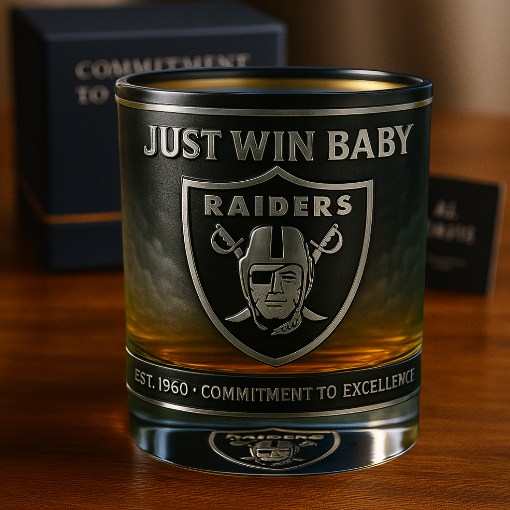 Just Win Baby - Las Vegas Raiders Whiskey Glass