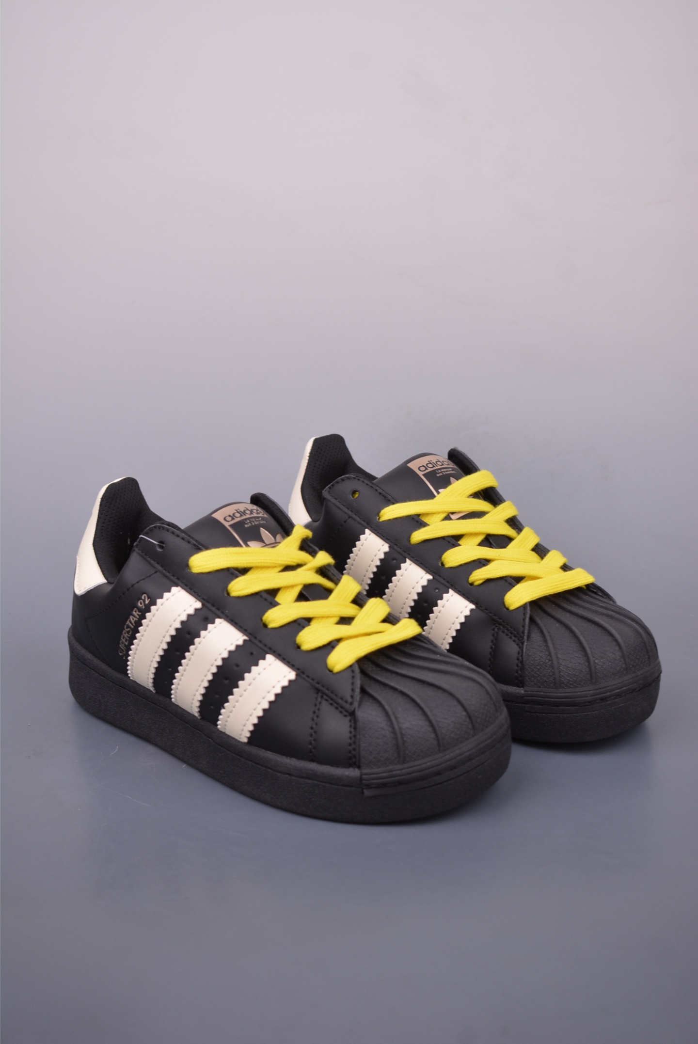 Pharrell x Adidas Superstar 92 Black, White and Yellow JI4267