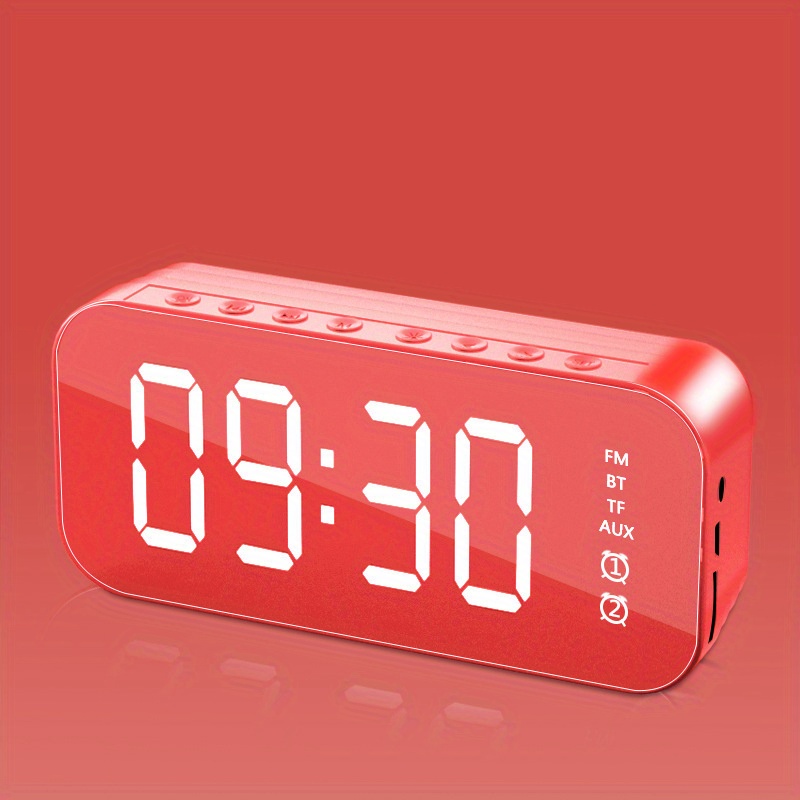 5.0 Burst Wireless Speakers 47244.09inch/Ah New Mini Home Small Mirror Sound Remote Alarm Clock Smart Speakers