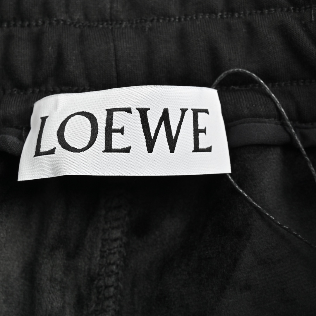 Loewe 23Fw embroidered logo web fleece trousers