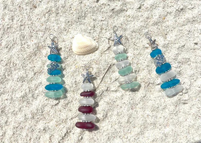 Sea Glass Tree Ornament