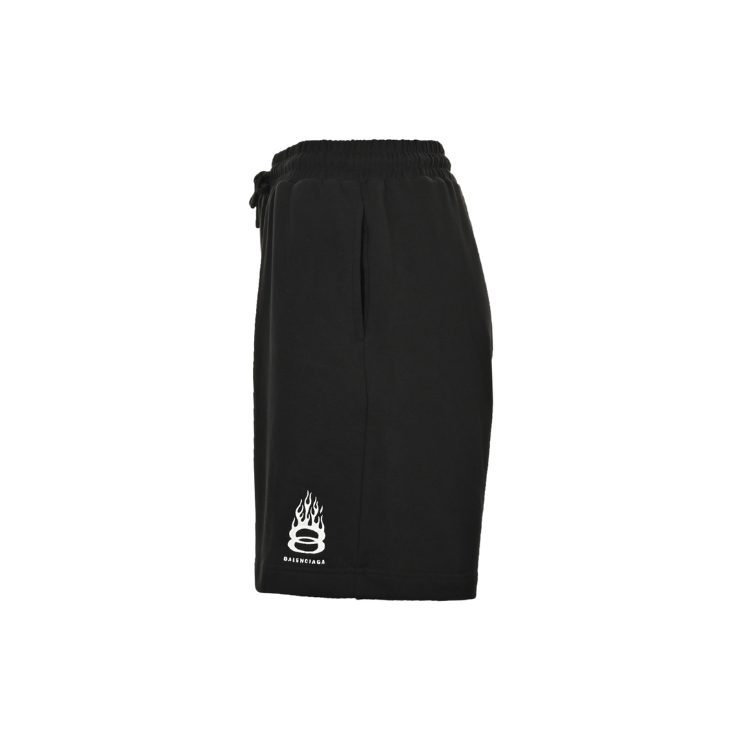 Balenciaga 24ss flame embroidered basic shorts