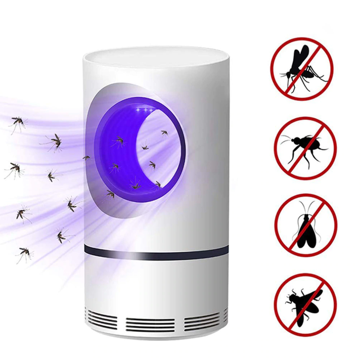 Mosquito And Flies Killer Trap - Suction Fan, No Zapper, Child Safe