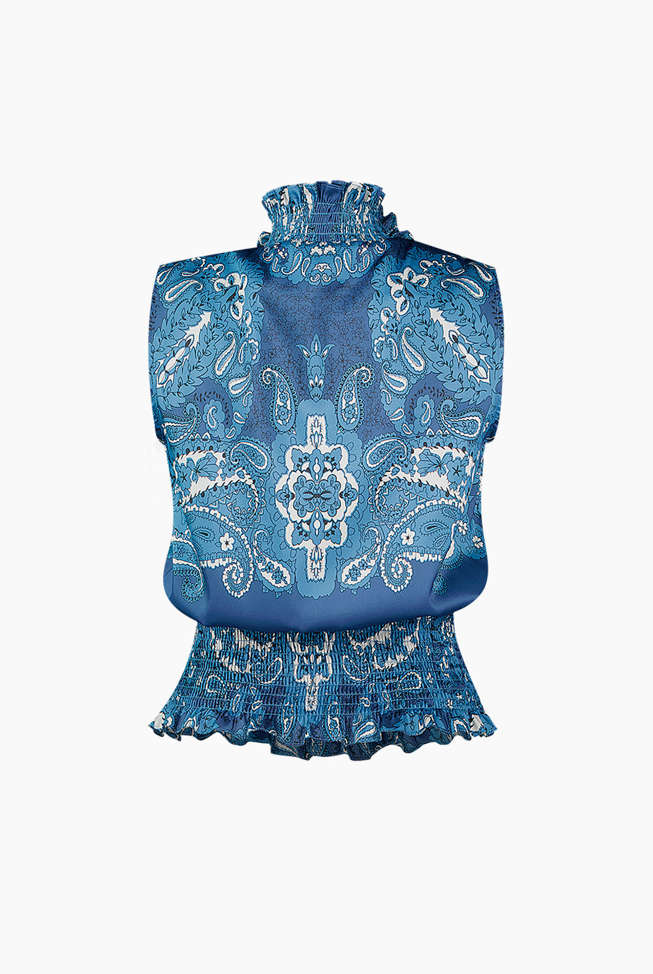 Blusa sin mangas con smock