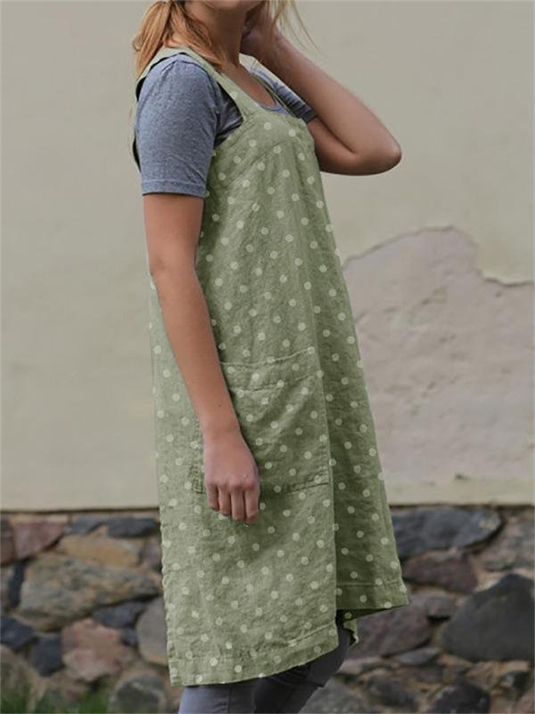 Polka Dot Cross Back Apron