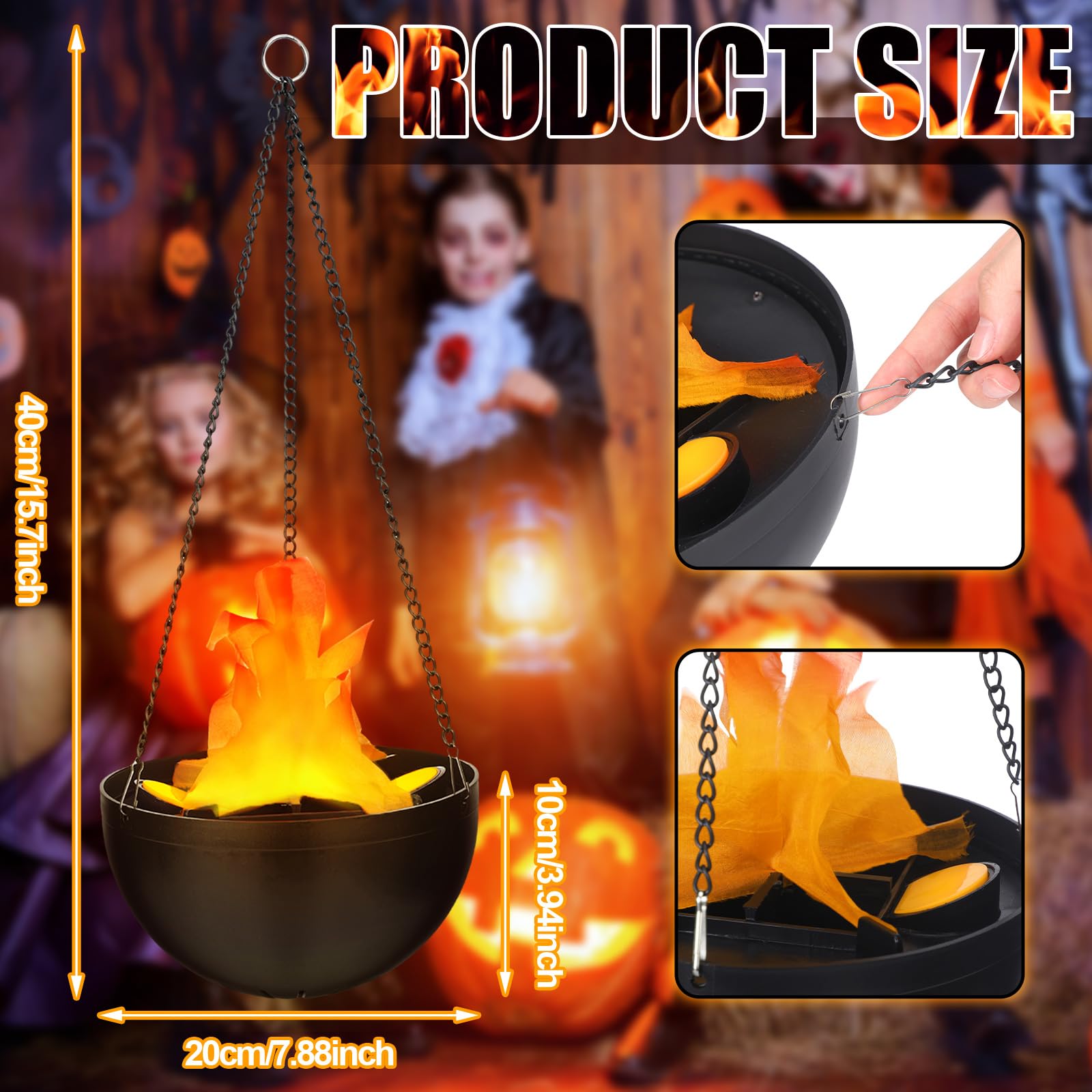 💥ON SALE💥- 🔥3D Fake Fire Light - Artificial Hanging LED Flame Light ,Realistic Campfire✨