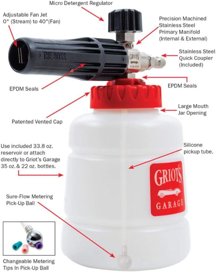 Griot’s Garage The BOSS Foam Cannon For Use With Pressure Washers
