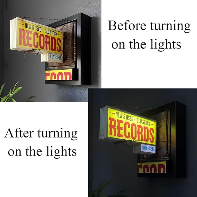 🔥Last Day 49% OFF💽Record Store Retro Wall Light - Record Collector Gift✨