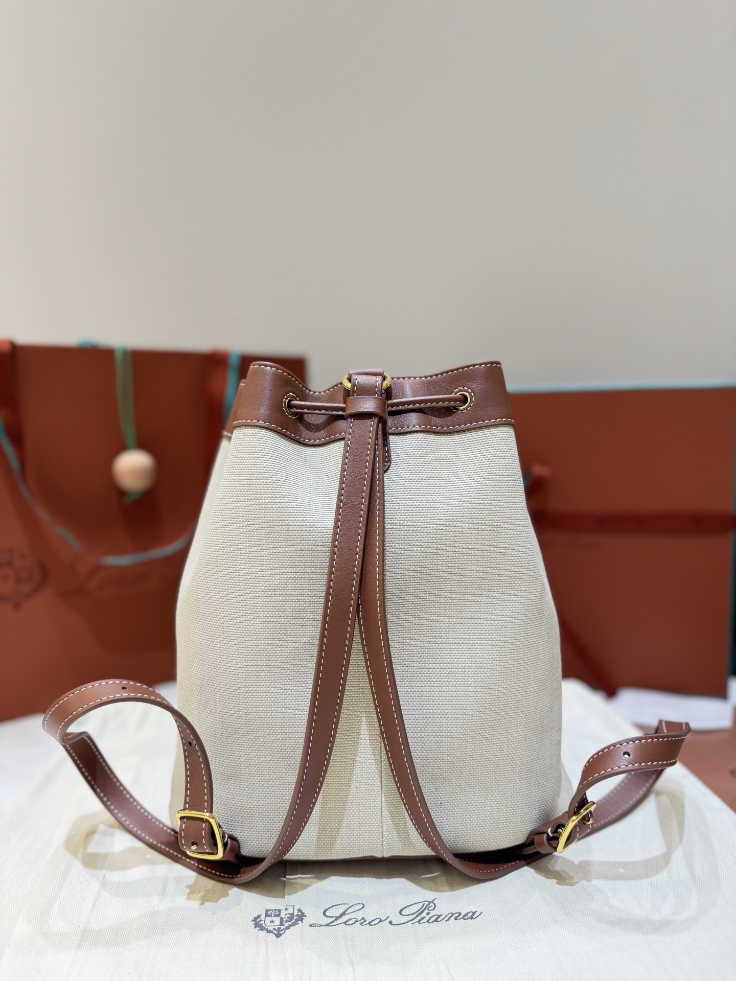 Loro Piana Extra Drawstring Backpack