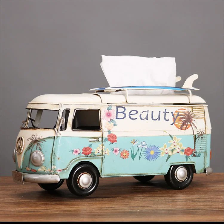 🚐Vintage Car Metal Tissue Box