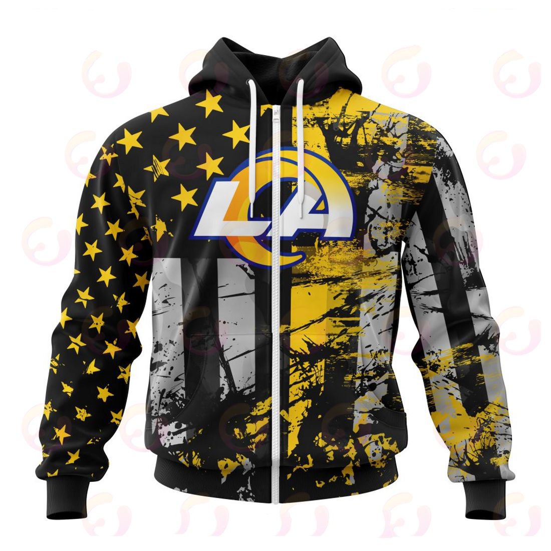 LOS ANGELES RAMS 3D HOODIE JERSEY FOR AMERICA
