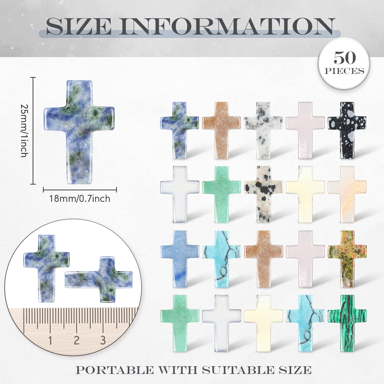 🔥FLASH SALE - 59% OFF🔥50 Pcs Cross Crystal Stone Bulks