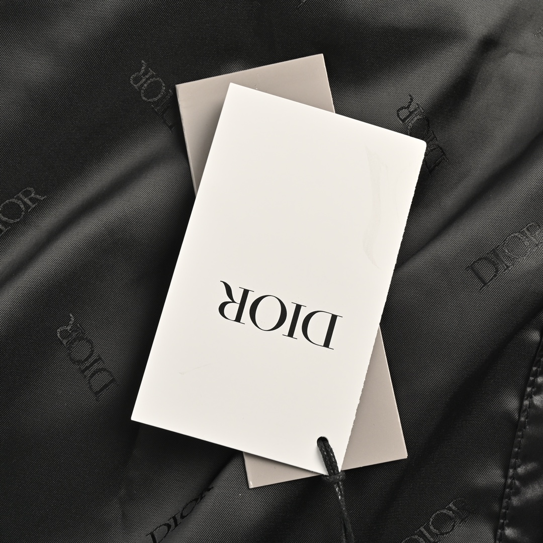 Dior 24Fw jacquard silk hooded jacket with sleeve badge