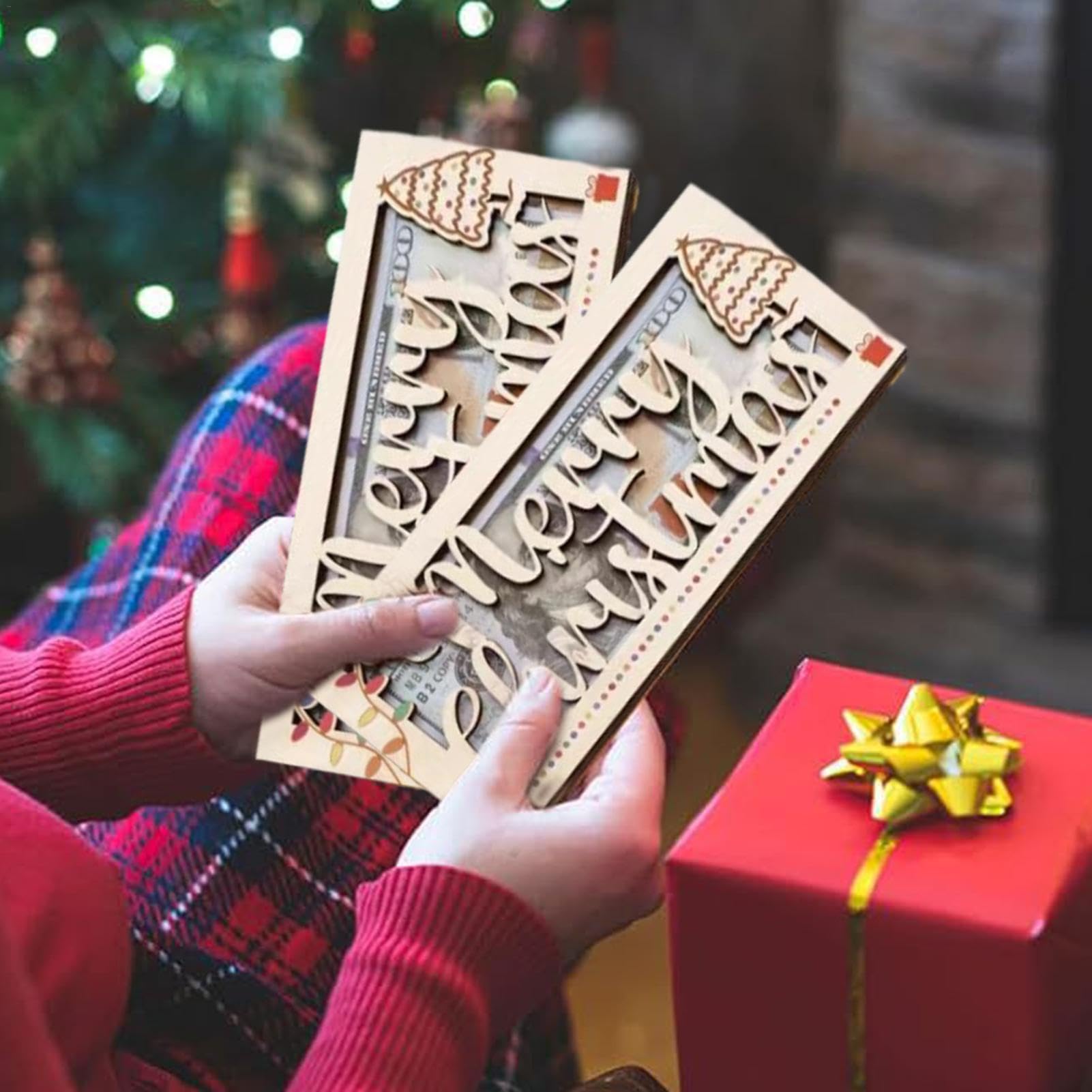 🔥ON SALE🔥Wood Christmas Cash Holders