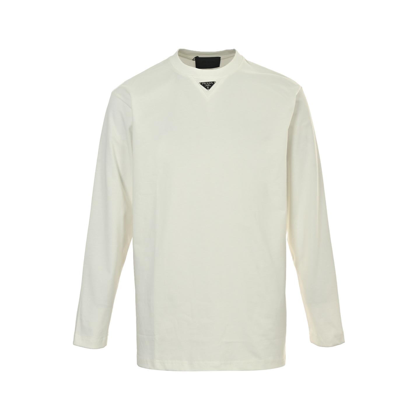Prada 25Fw triangle logo long-sleeved T-shirt