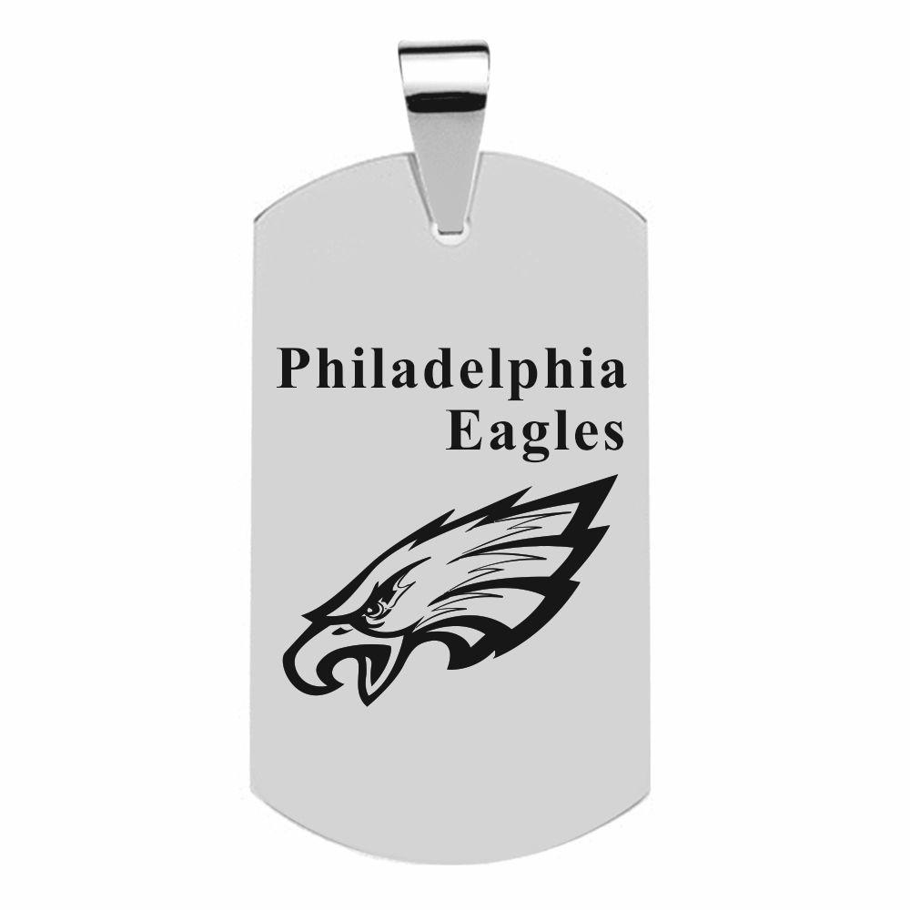 PHILADELPHIA EAGLES TITANIUM STEEL DOG TAG