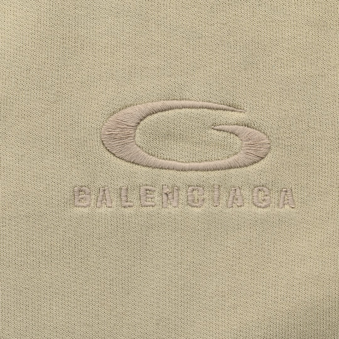 Balenciaga 24Fw hoop embroidery totem distressed zipper hooded jacket