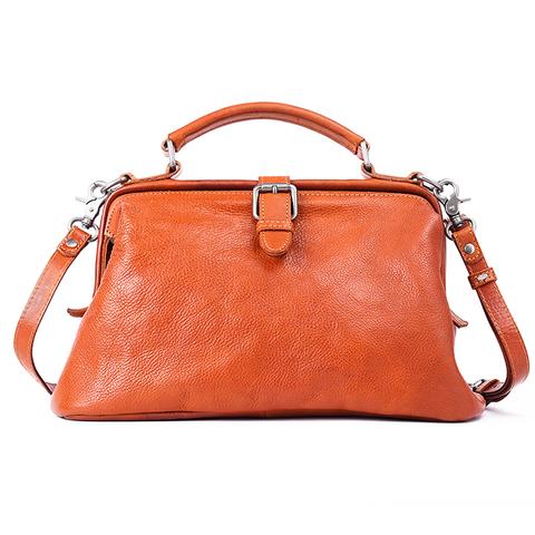 Vintage Manual Paint Vegetable-tanned Leather Doctor Bag
