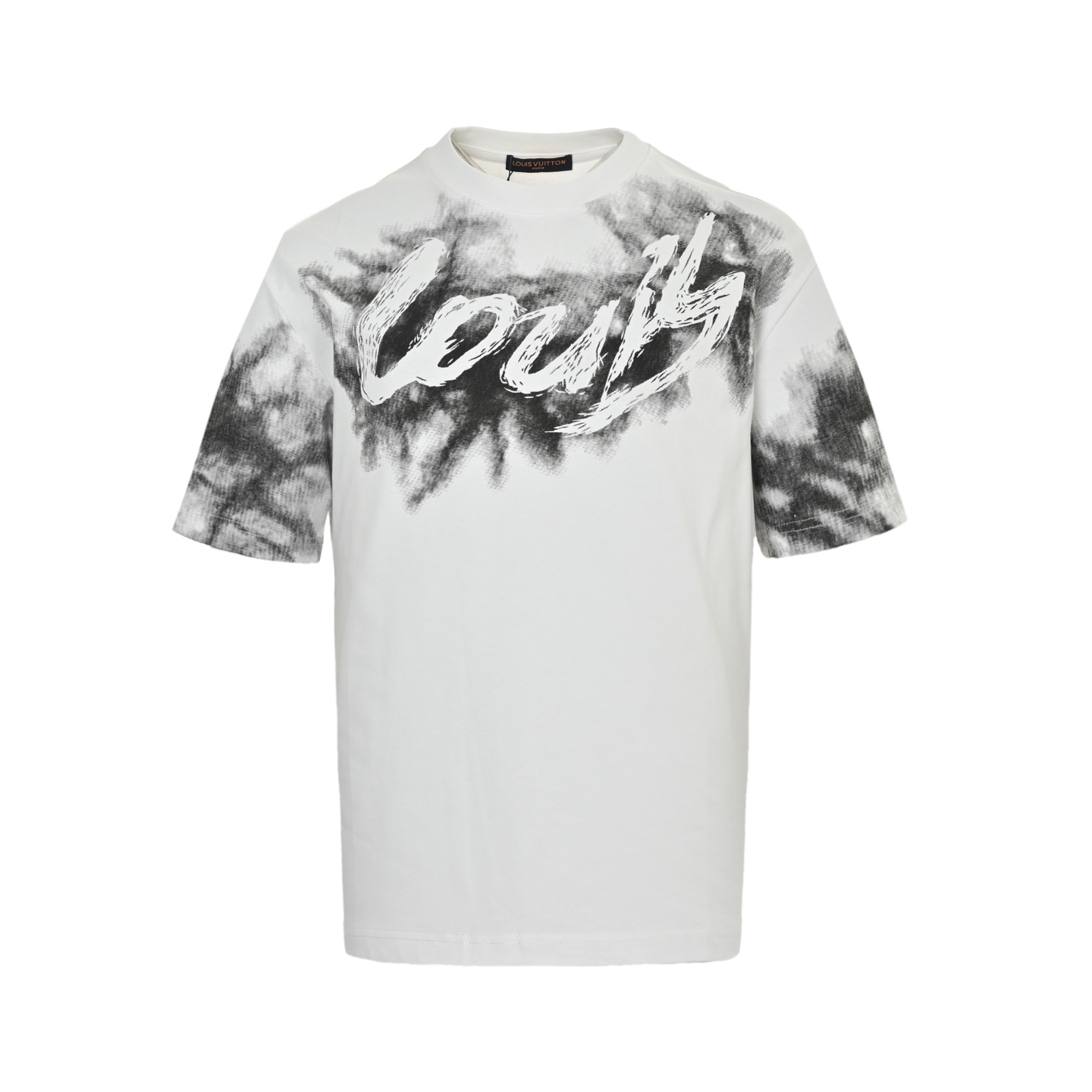 Louis Vuitton 25ss graffiti hand-painted letter rendering print short sleeve