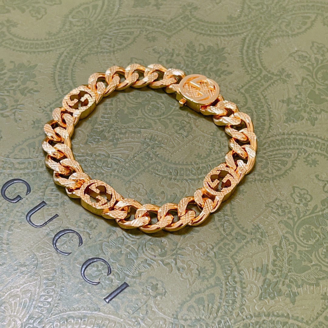 Gucci Gold Flat Bracelet