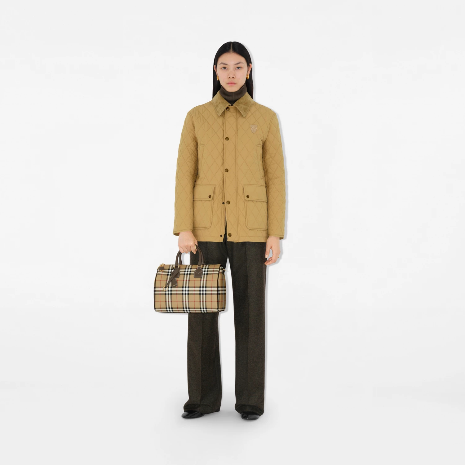 Burberry Medium Check Bowling Bag 80998131
