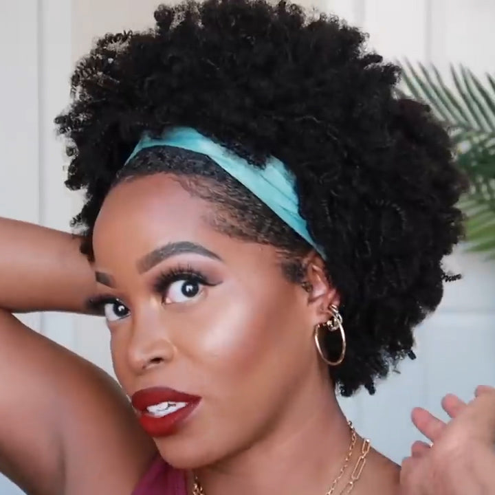 117 Women Short Spiral Curly Wig with Bangs for African American