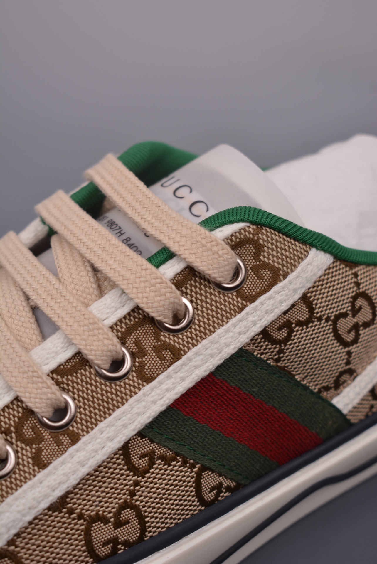 Gucci Tennis 1977 Print Sneaker Brown Green Red
