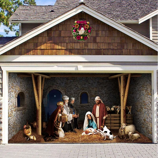 Hot Sale-2023 New Christmas Garage Door Decoration