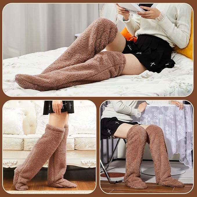 🎄WINTER ON SALE🎄Knee-high thickened warm plush floor socks