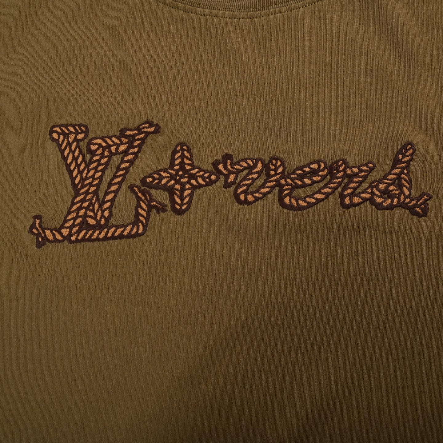 Louis Vuitton 24ss hemp rope knot embroidered short sleeves
