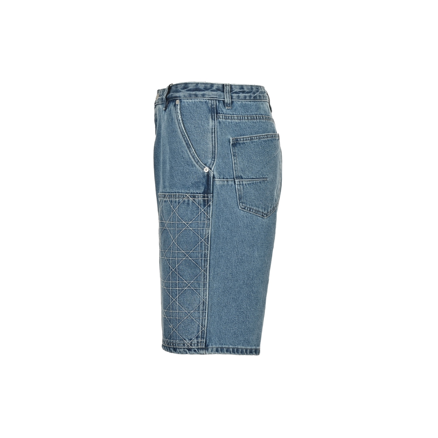 Dior 24ss denim shorts with cannage embroidery