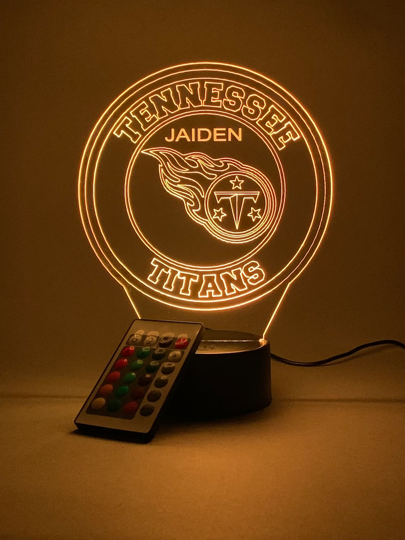 TENNESSEE TITANS 3D LAMP PERSONALIZED
