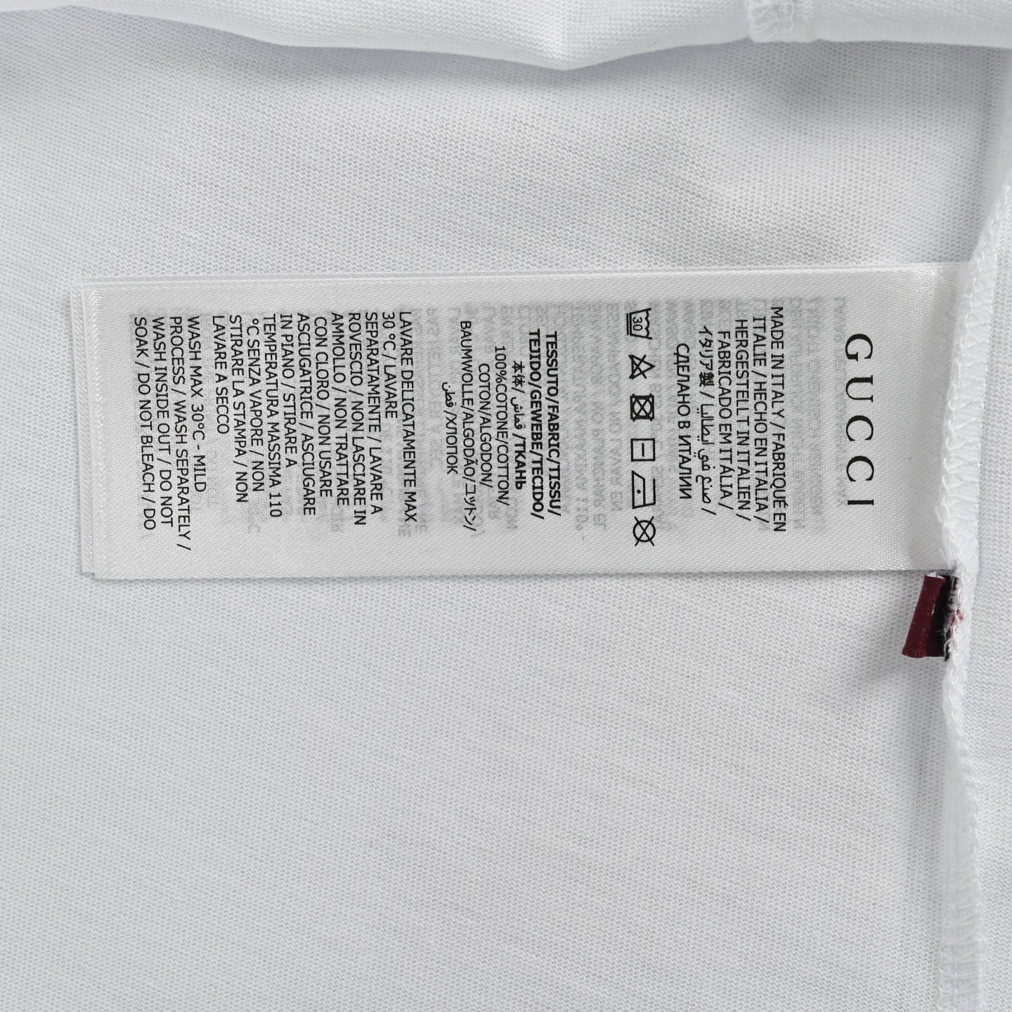 Gucci 25ss chest rose embroidered short sleeve