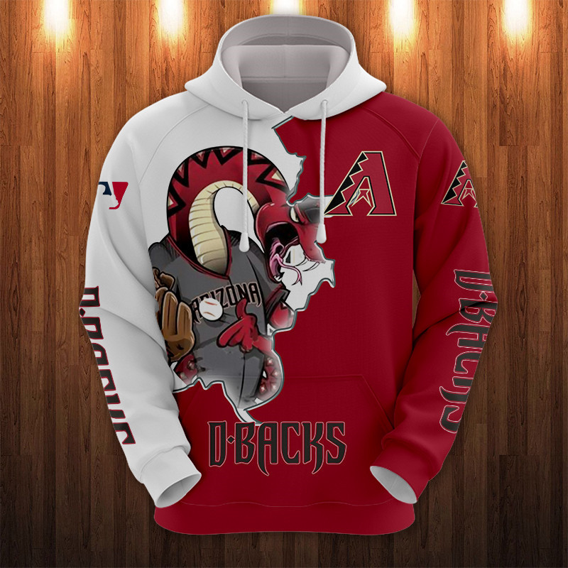 ARIZONA DIAMONDBACKS HOODIES 3D MASCOT DESIGN