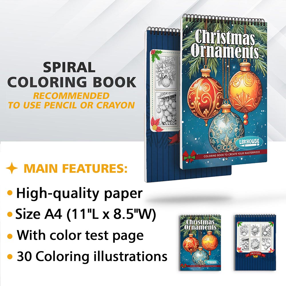 🎄CHRISTMAS ON SALE🔥Christmas Spiral Coloring Book