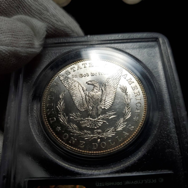 1882  S  MS 64  Silver Morgan Dollar- PCGS  Silver  Coin . Beautiful Color  Lot # 262