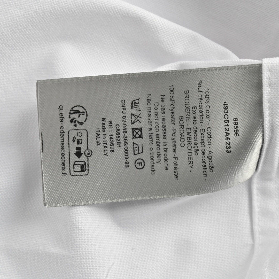 Dior 24Fw heart embroidered long-sleeved shirt