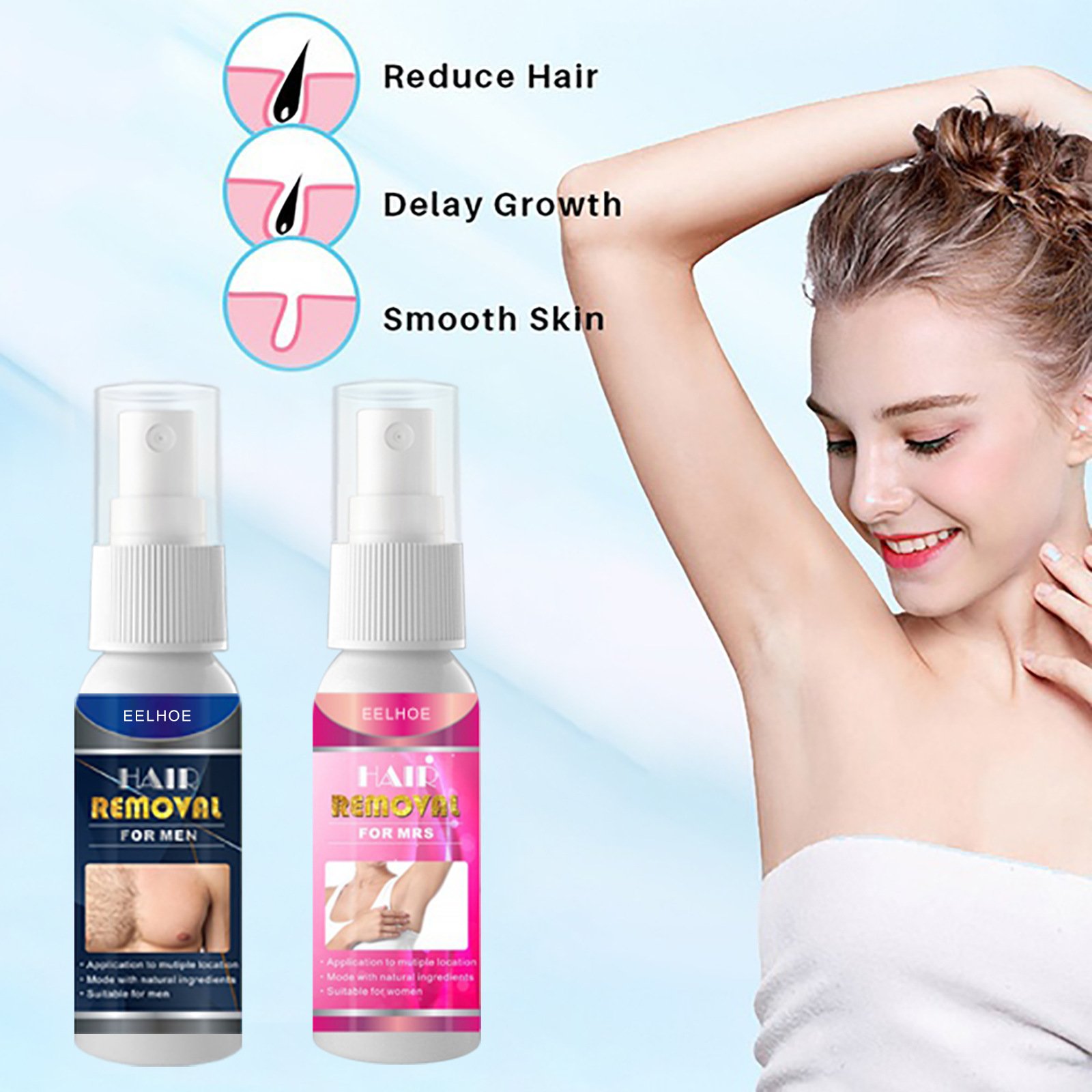🔥2023 New Sobeeriond® Semi-permanent Hair Removal Spray