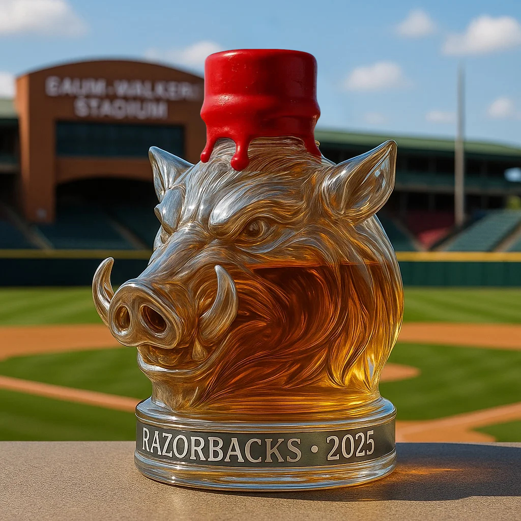 Razorbacks 2025 Wild Boar Whiskey Bottle