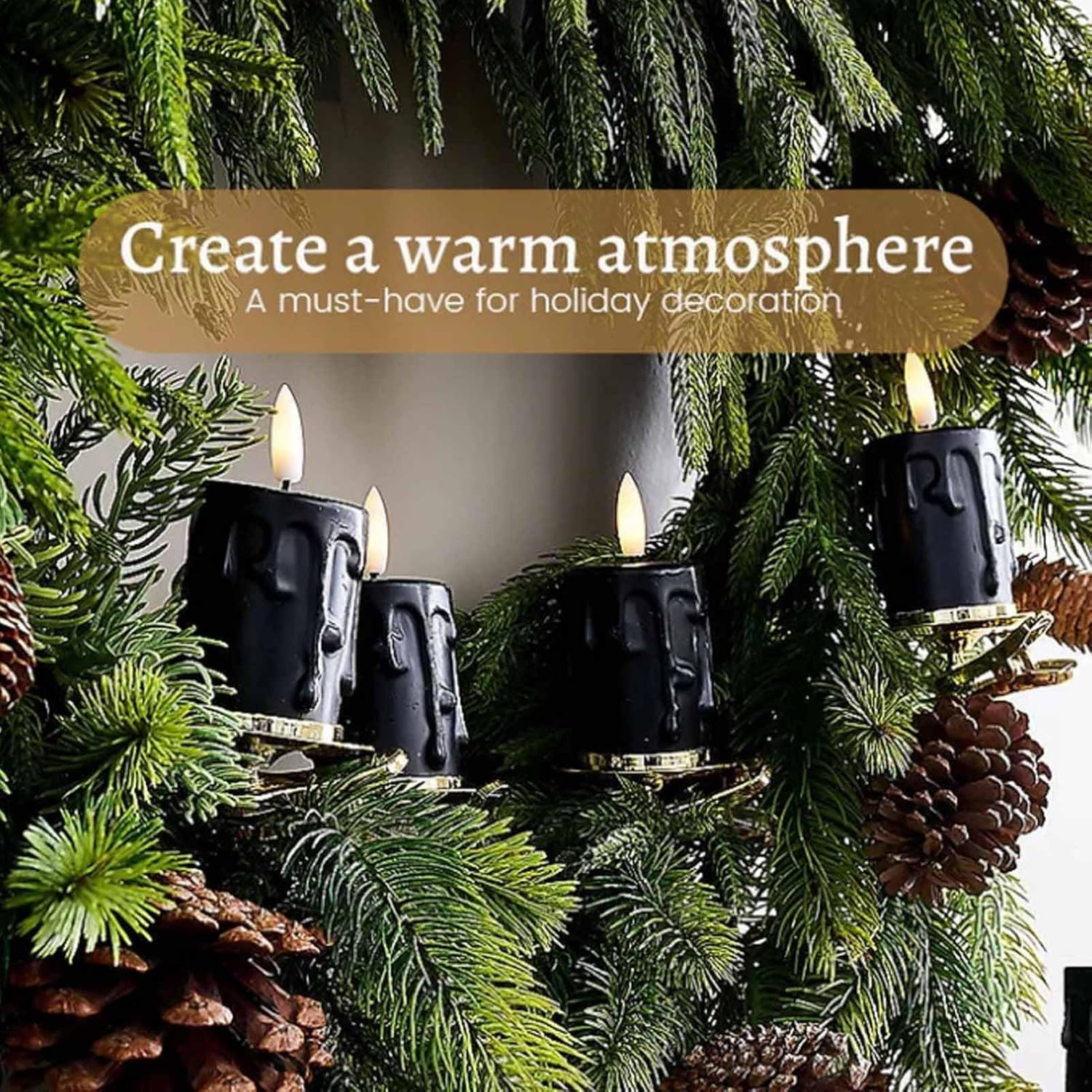 💥ON SALE💥 2-Pack Clip-On Flameless Christmas Tree Candles With Timer