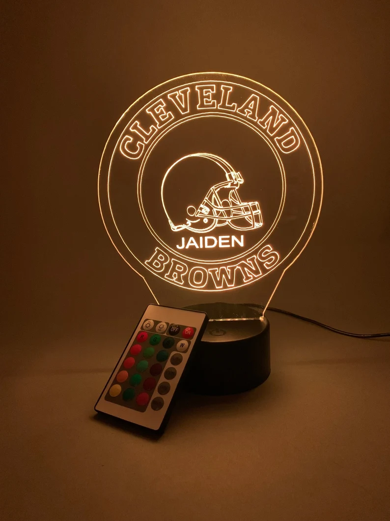 CLEVELAND BROWNS 3D LAMP PERSONALIZED