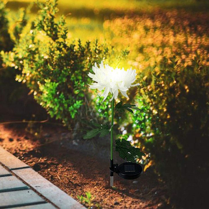 (🔥Last Day Clearance Sale-SAVE 50% OFF) Artificial Chrysanthemum Solar Garden Stake Lights-BUY 2 SETS FREE SHIPPING