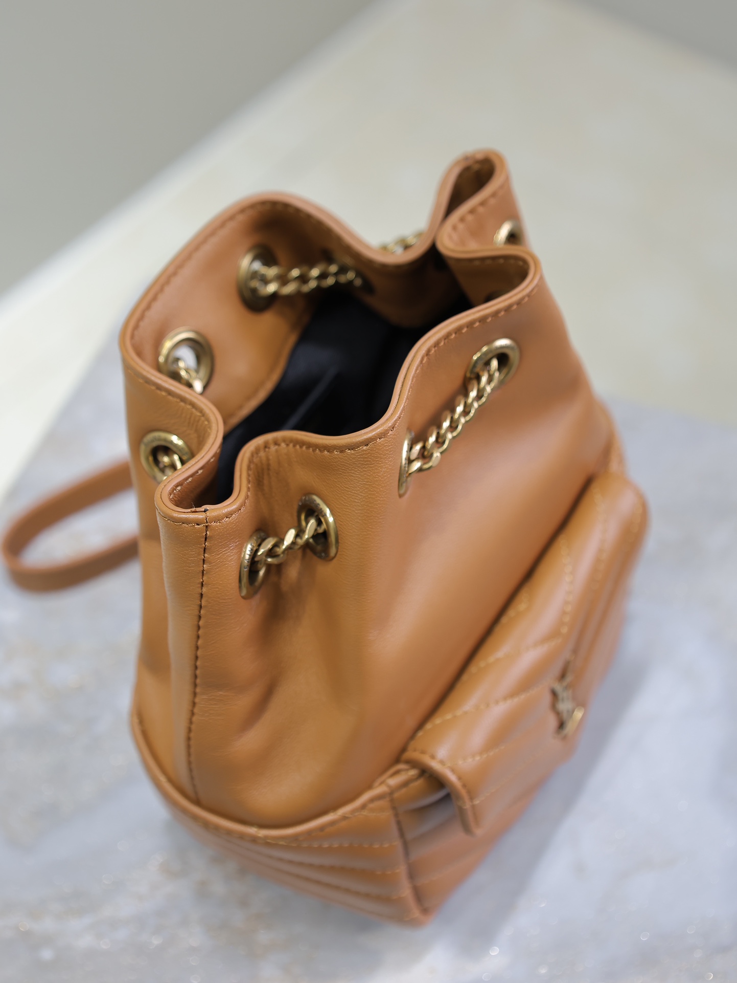 Yves Saint Laurent JOE V Quilted Mini Bucket Bag 631052