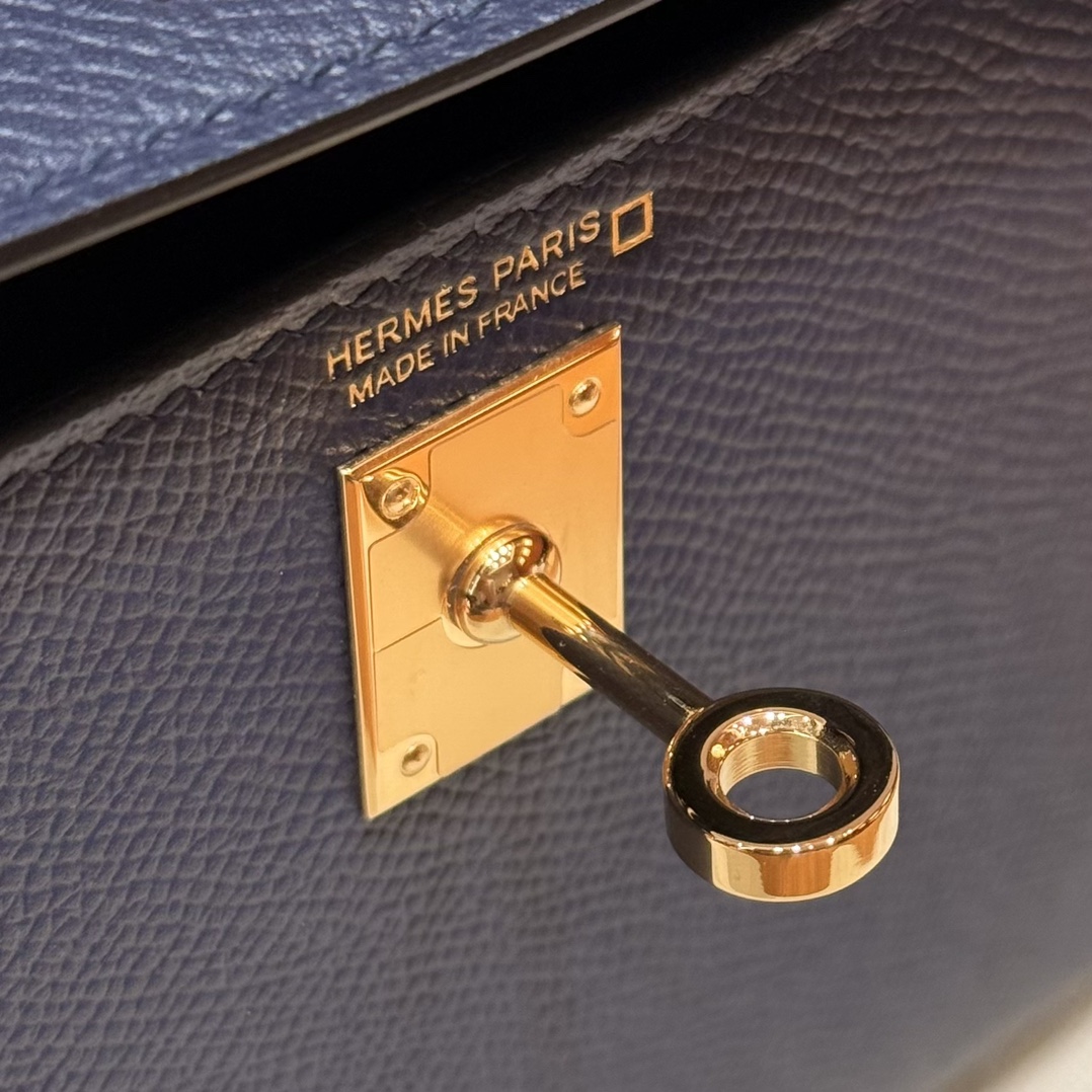Hermès mini Kelly R2Blue agate handbag (handmade to order)