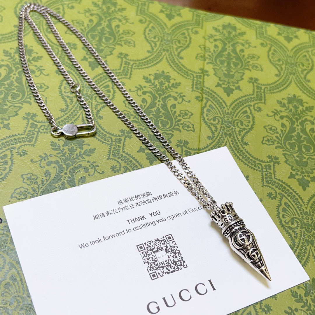 Gucci Anger Forest Series GG Cone Vintage Necklace